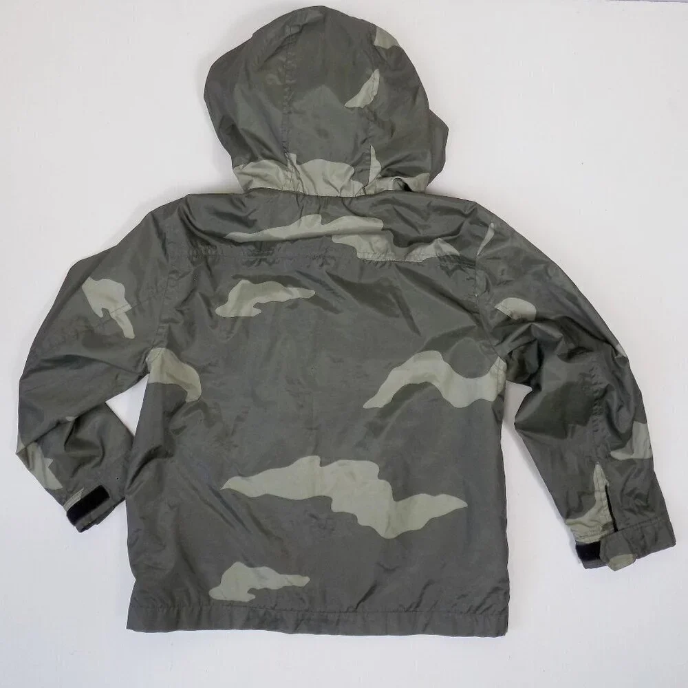 gap kids zip up lightweight jacket with hood pockets camo spring